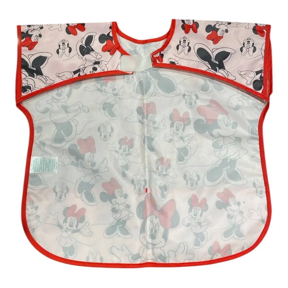 Disney Minnie Mouse Red and White Bib. Like new!